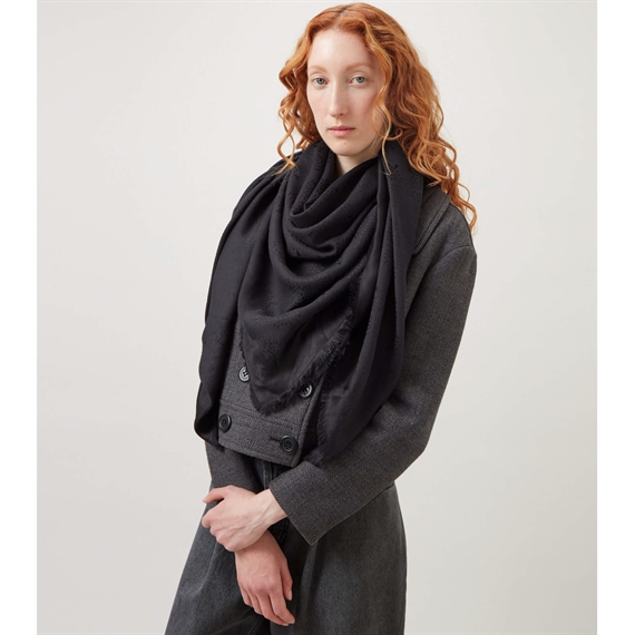 Mulberry Tree Square Tørklæde, Black